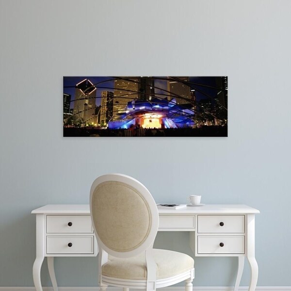 Easy Art Prints Panoramic Images's 'Pritzker Pavilion, Millennium Park, Chicago, Illinois, USA' Premium Canvas Art