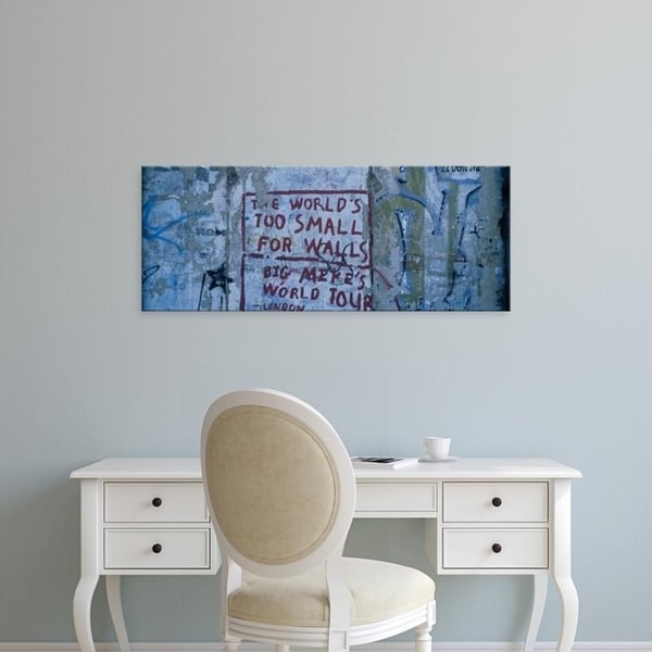 Easy Art Prints Panoramic Images's 'Graffiti on a wall, Berlin Wall, Berlin, Germany' Premium Canvas Art