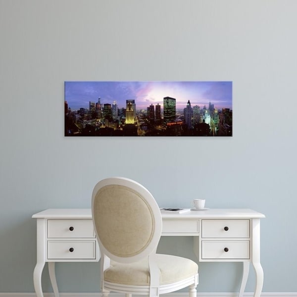 Easy Art Prints Panoramic Images's 'High angle view of a city, Chicago, Illinois, USA' Premium Canvas Art