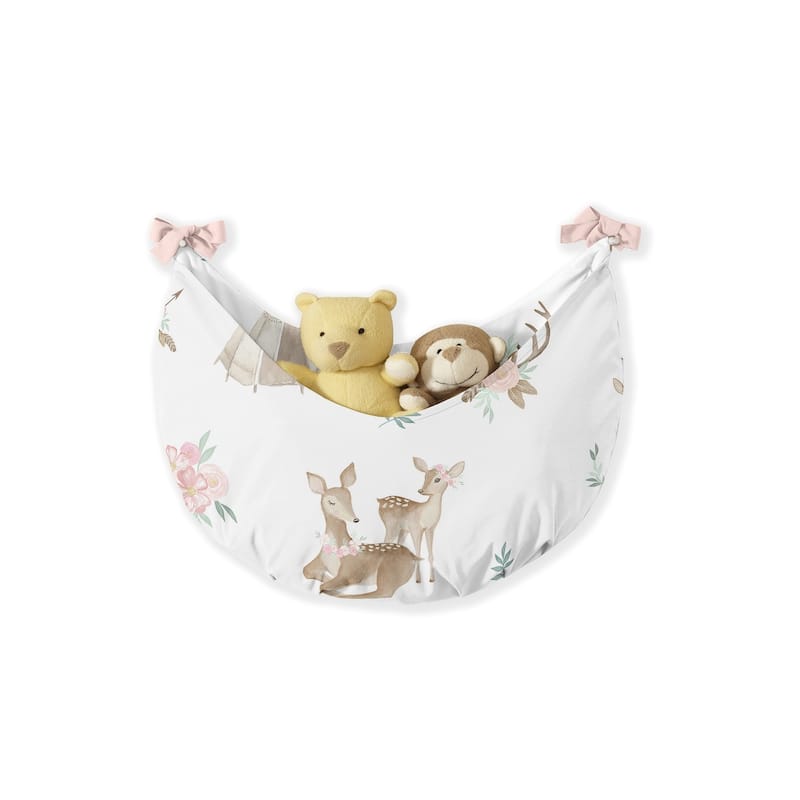 Sweet Jojo Designs Blush Pink Mint White Boho Watercolor Woodland Deer