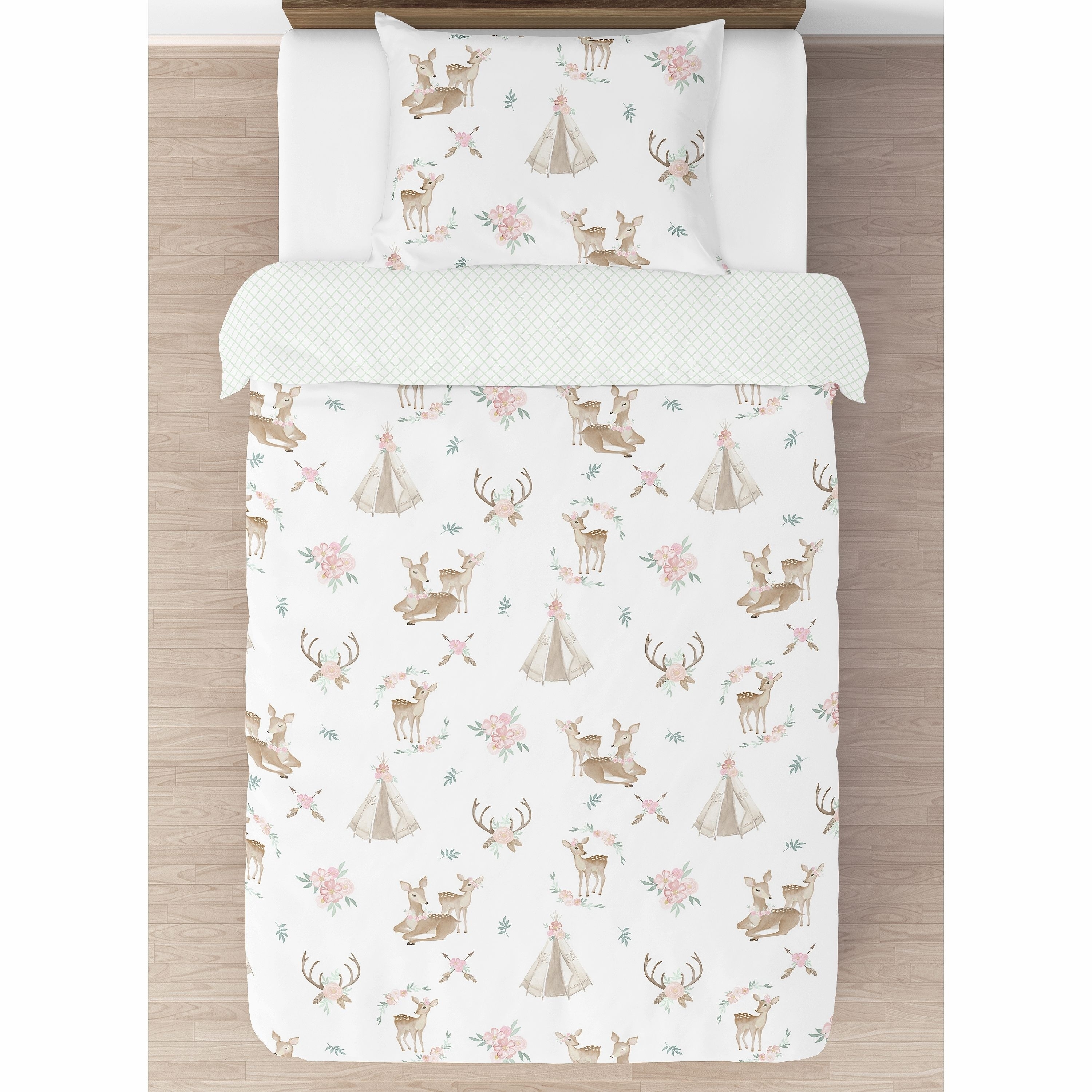girls mint bedding
