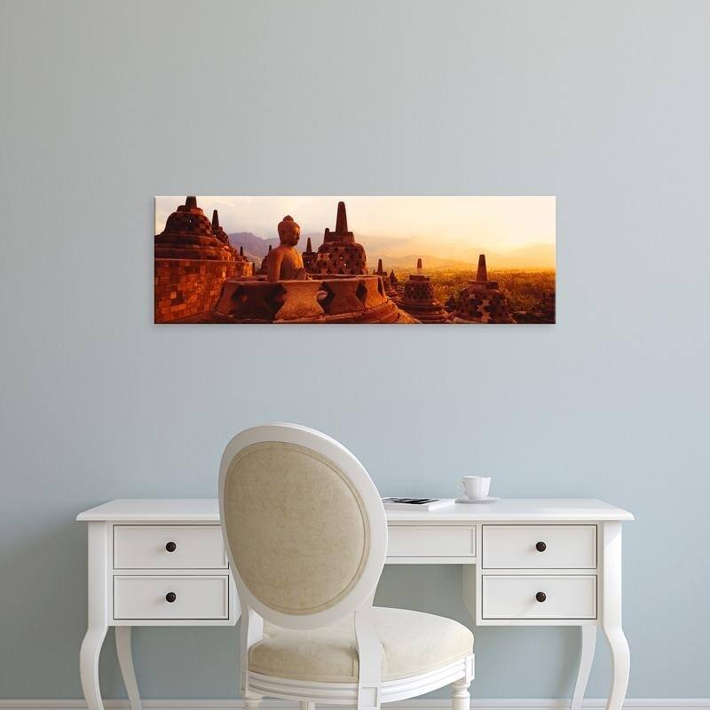 Easy Art Prints Panoramic Images's 'Borobudur Buddhist Temple Java Indonesia' Premium Canvas Art