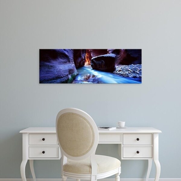 Easy Art Prints Panoramic Images's 'Virgin River at Zion National Park, Utah, USA' Premium Canvas Art