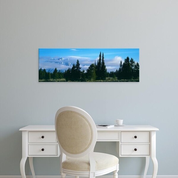 Easy Art Prints Panoramic Images's 'Scenic view of Teton Range, Grand Teton National Park, Teton County, Wyoming' Canvas Art