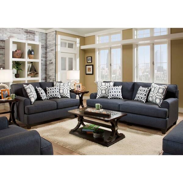 Shadwell Loveseat Cream Grey Light Blue Shadwell Loveseat Cream Grey