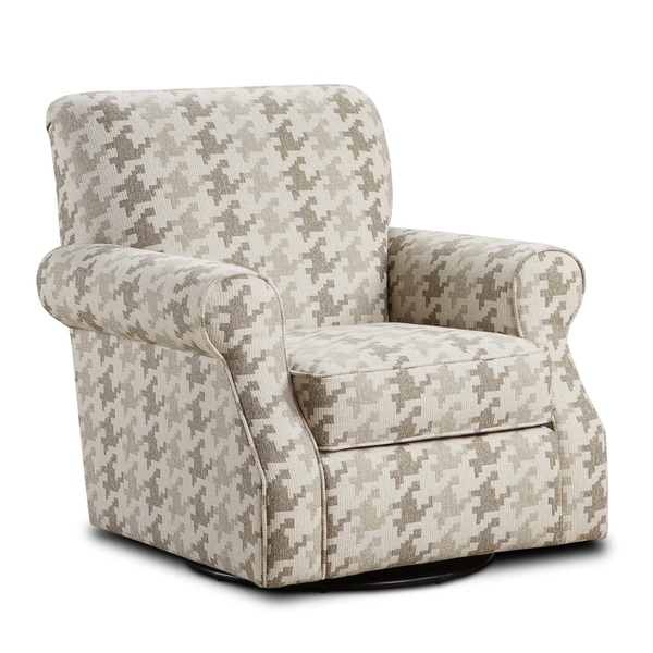 Blass Berber Fabric Beige Upholstered Swivel Chair