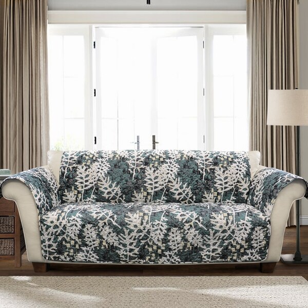 Lush Decor Camouflage Leaves Sofa Furniture Protector