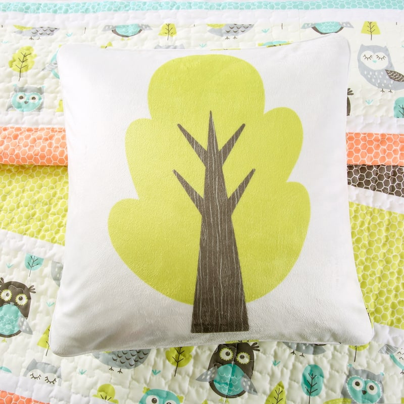 Lush Decor Owl Stripe Quilt Set
