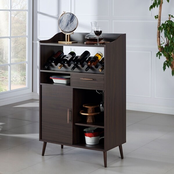 Furniture of America Umer Contemporary Wenge 31-inch Wine Rack Buffet. Opens flyout.