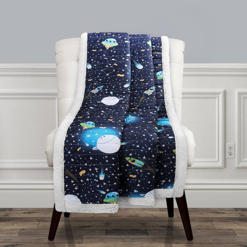 Lush Decor Universe Sherpa Throw