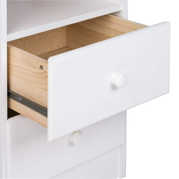 Shop Prepac Astrid 2 Drawer Nightstand Overstock 24184213 Crystal White