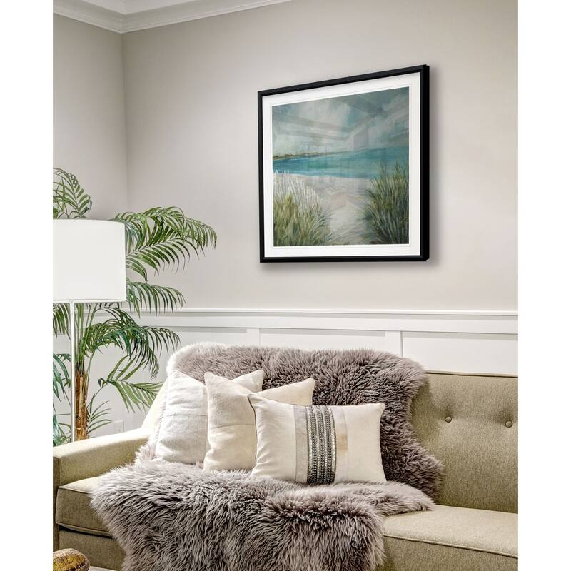 Coastal Fences -Framed Giclee Print