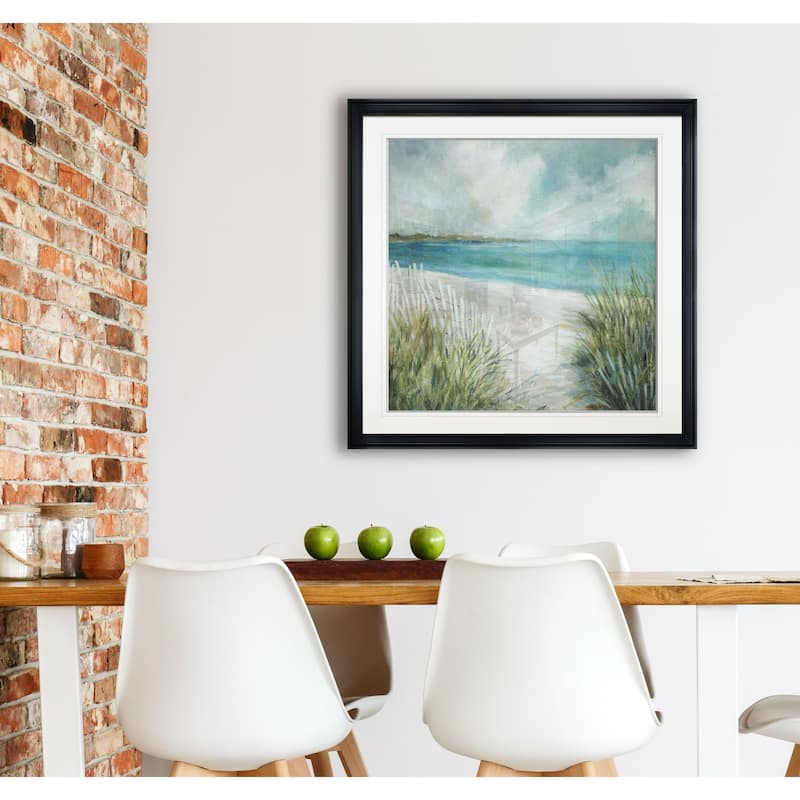Coastal Fences -Framed Giclee Print