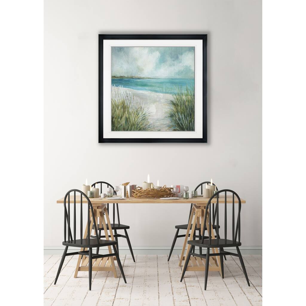 Coastal Fences -Framed Giclee Print