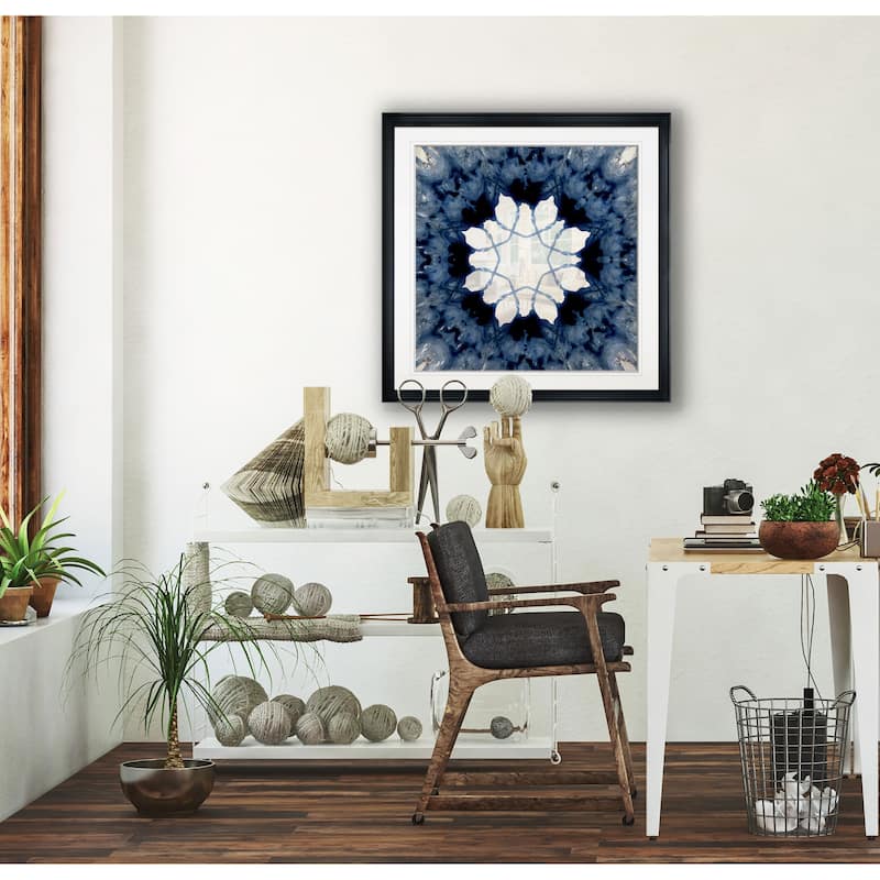 Indigo Kaleidoscope I -Framed Giclee Print