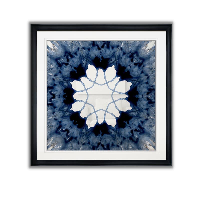 Indigo Kaleidoscope I -Framed Giclee Print