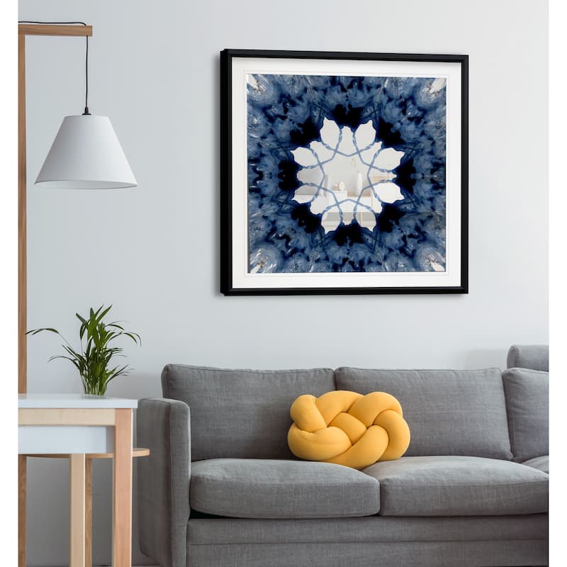 Indigo Kaleidoscope I -Framed Giclee Print