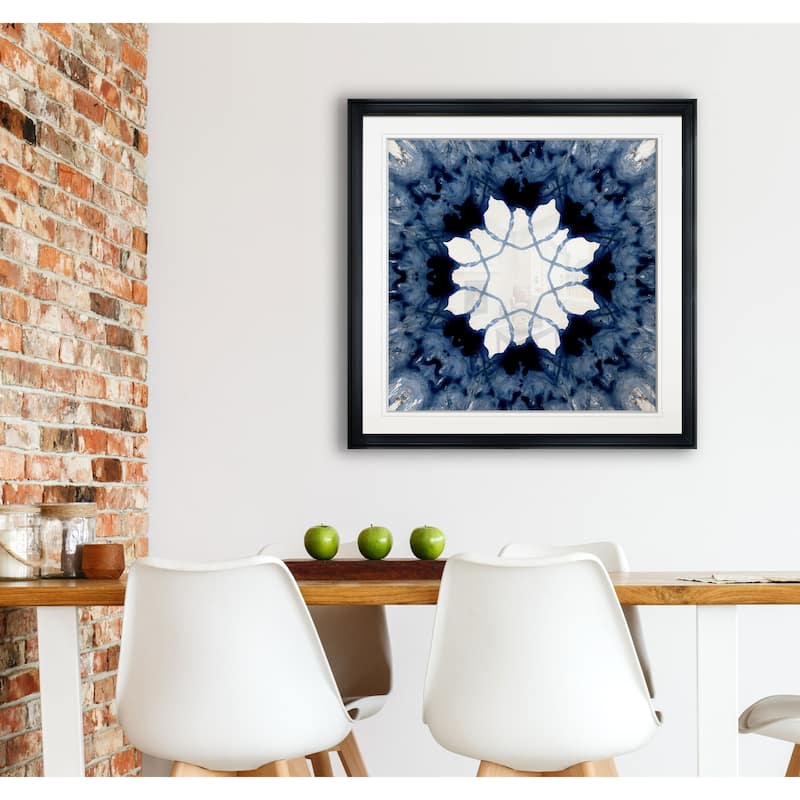 Indigo Kaleidoscope I -Framed Giclee Print