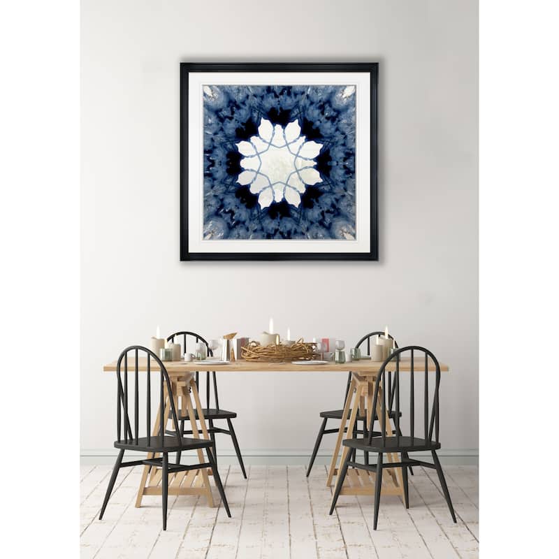 Indigo Kaleidoscope I -Framed Giclee Print