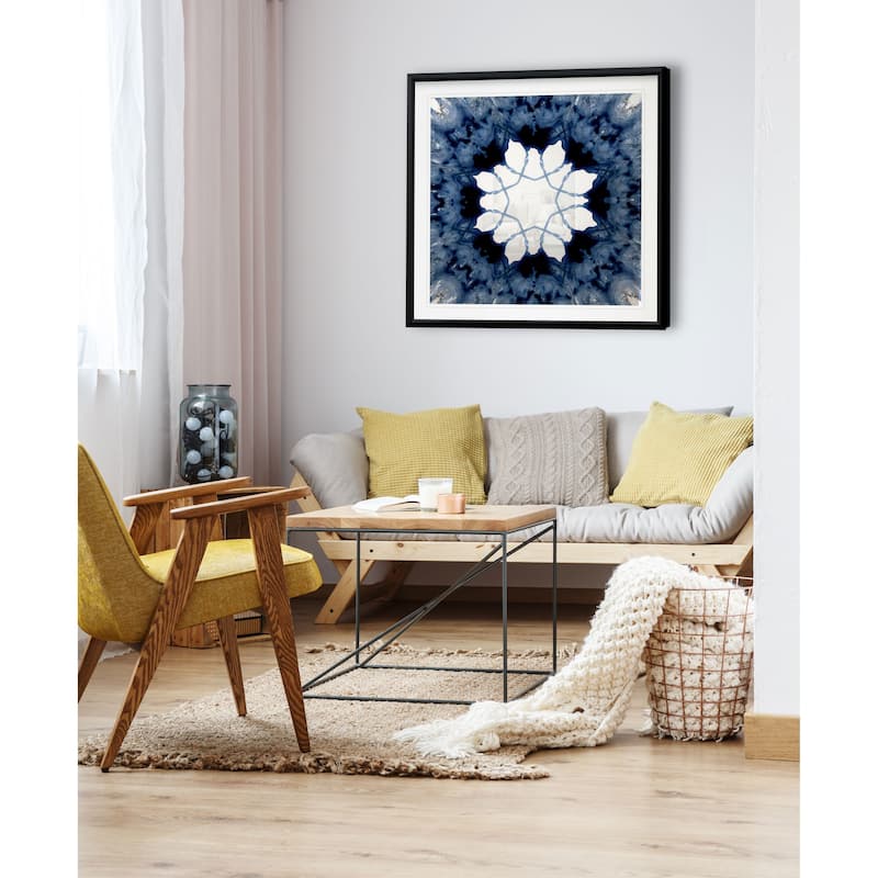 Indigo Kaleidoscope I -Framed Giclee Print