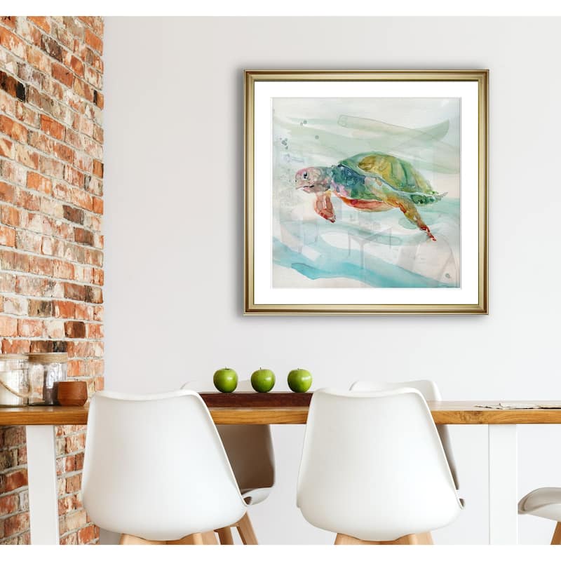 Turtle Tropics II -Framed Giclee Print