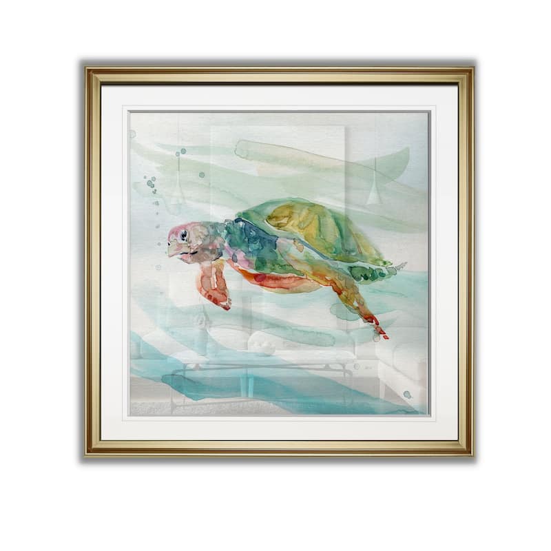 Turtle Tropics II -Framed Giclee Print