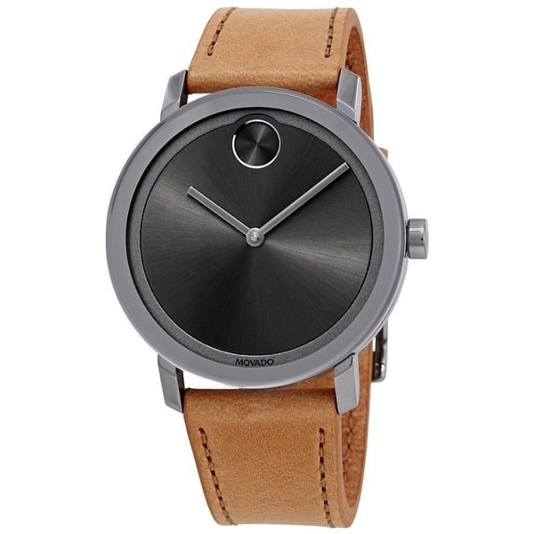 Movado Men S 3600521 Bold Brown Leather Watch 24186012 Bold Brown Leather Watch