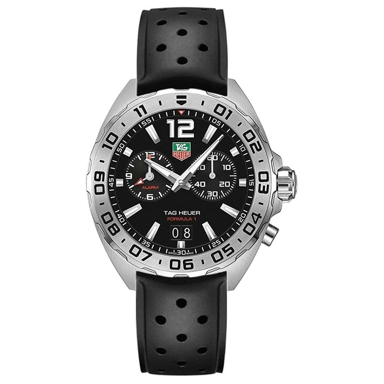 Shop Tag Heuer Men S Waz111a Ft8023 Formula 1 Chronograph Black Rubber Watch Overstock 24186216