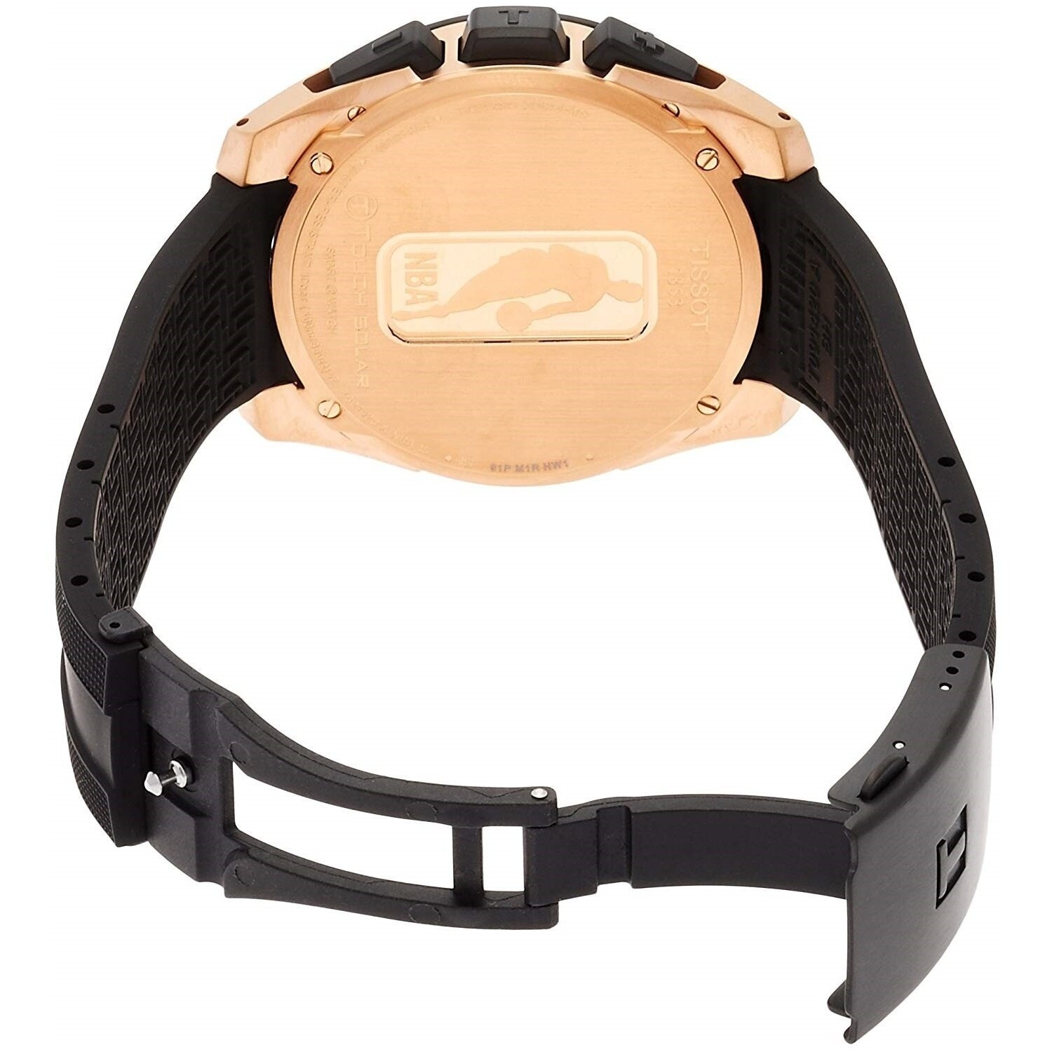 Tissot Men's T0914204720700 'T-touch ' Expert Solar NBA Special Edition  Black Rubber Watch - Overstock - 24186278