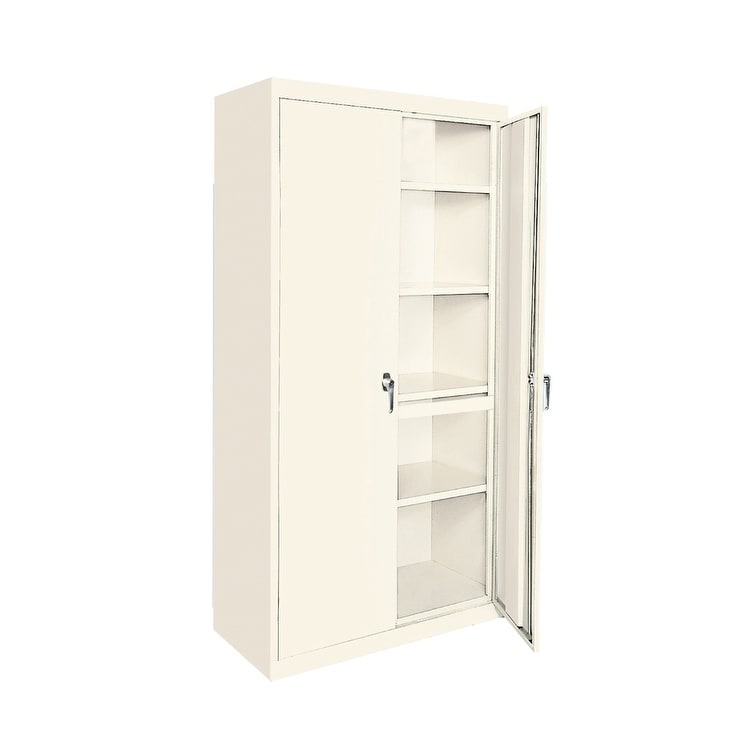 Shop Steel Cabinets Usa All Adjustable Storage Cabinet 36 X 24 X 72 Dove Gray Overstock 24186795