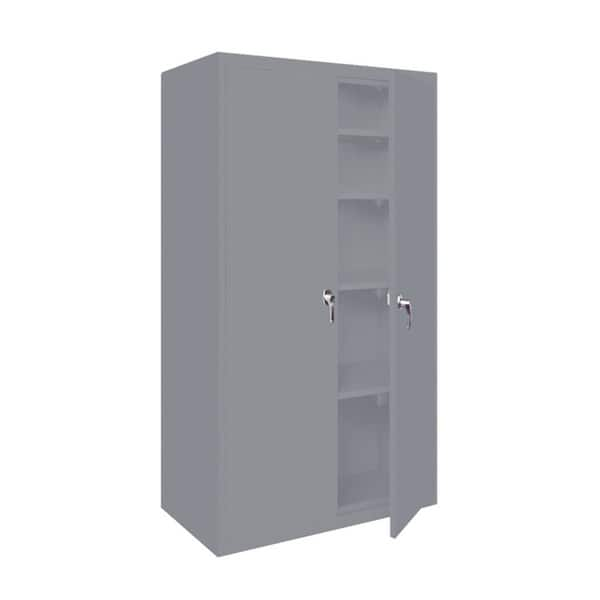 Shop Steel Cabinets Usa All Adjustable Storage Cabinet 36 X 18 X 78 Dove Gray Overstock 24186840