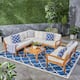 Option teak finish + beige cushion