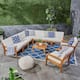 Option teak finish + beige cushion
