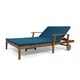 Perla Outdoor Acacia Wood Double Chaise Lounge by Christopher Knight Home - Thumbnail 21