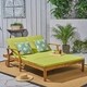 Perla Outdoor Acacia Wood Double Chaise Lounge by Christopher Knight Home - Thumbnail 0