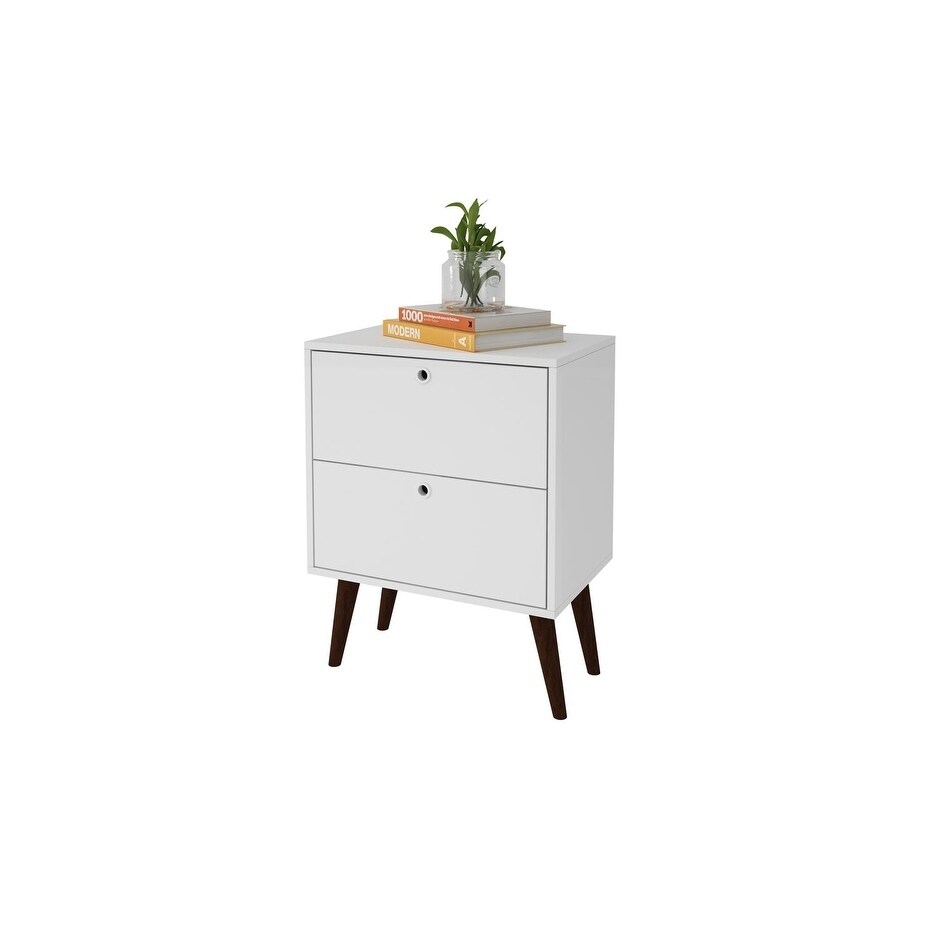 Shop Homeroots Furniture 2 Drawer Mdp And Melamine Nightstand In