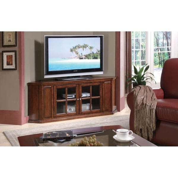 Homeroots Furniture Bwood Corner Tv Stand In Oak Finish Homeroots Furniture Bwood Corner Tv Stand In Oak Finish