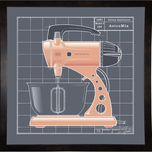 Galaxy Mixer - Pink-LARHUN127989 Print 16"x16" by Larry Hunter
