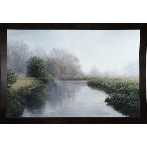 Foggy River-KATTHO51903 Print 26"x39" by Kathie Thompson