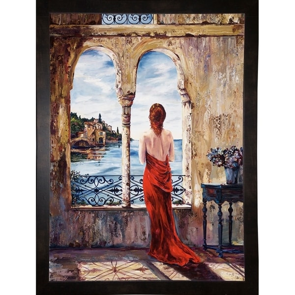 Serene In Red-KARSTE87294 Print 36.25"x26.5" by Karen Stene