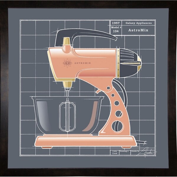 Galaxy Mixer - Coral-LARHUN128867 Print 16"x16" by Larry Hunter
