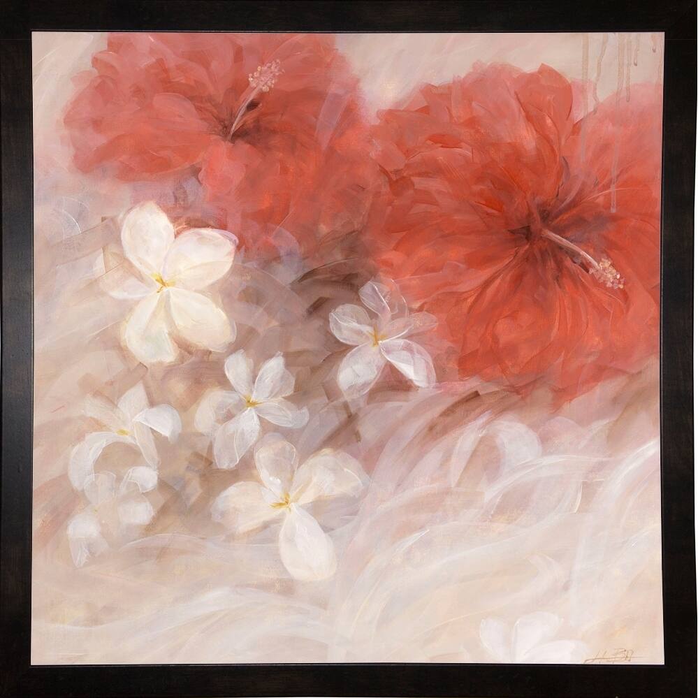 Hibiscus II-LIBO104888 Print 31.5"x31.25" by Li Bo