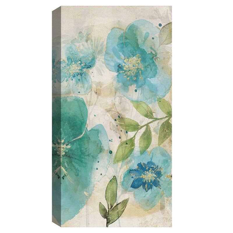 Masterpiece Art Gallery Aqua Petals II Watercolor Flower By Willowbrook