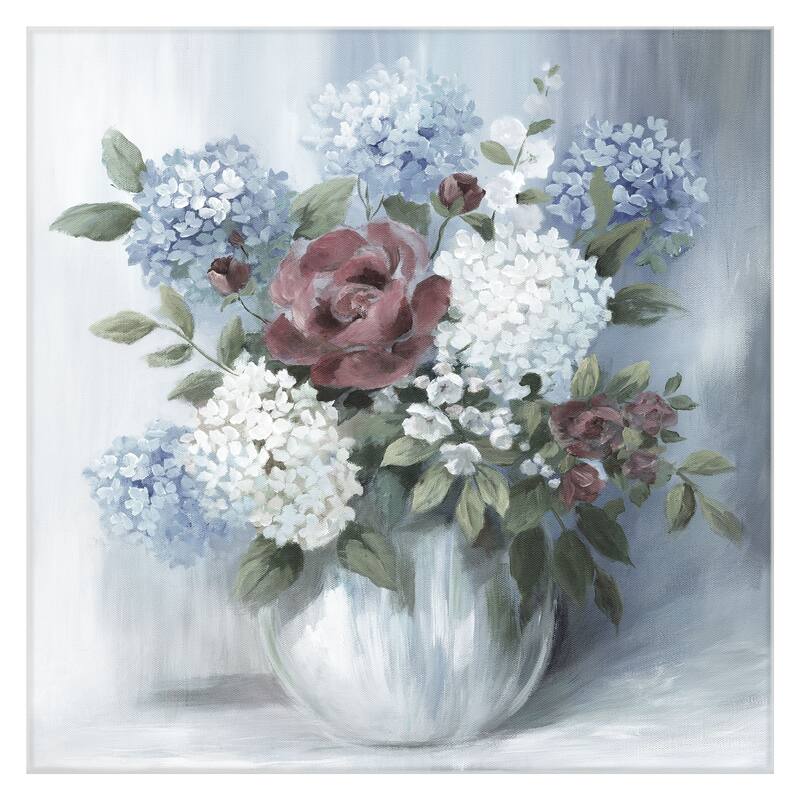 Hydrangea Arrangement Soft by Nan Wrapped Canvas Art Painting