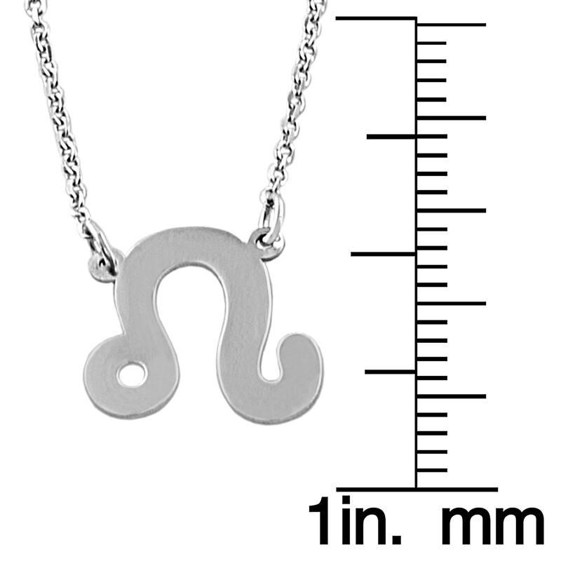 Rhodium Plated Sterling Silver Zodiac Necklace (18 inches)