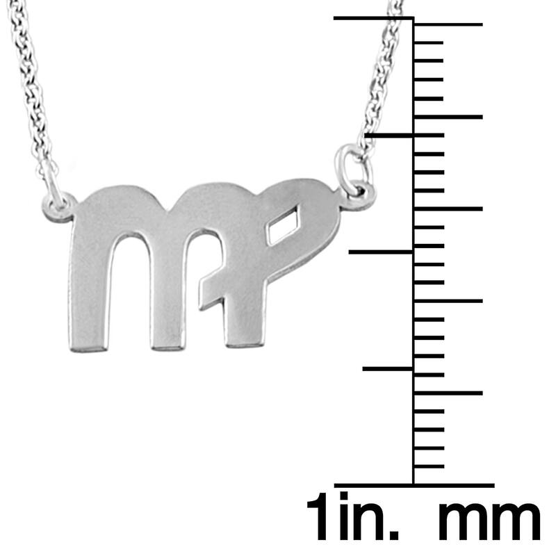 Rhodium Plated Sterling Silver Zodiac Necklace (18 inches)