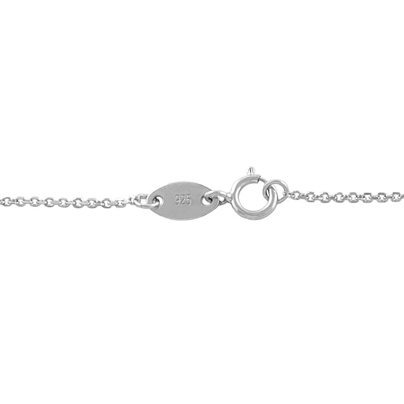 Rhodium Plated Sterling Silver Zodiac Necklace (18 inches)