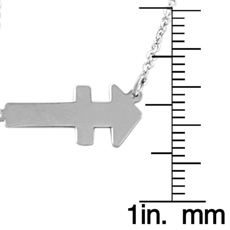 Rhodium Plated Sterling Silver Zodiac Necklace (18 inches)