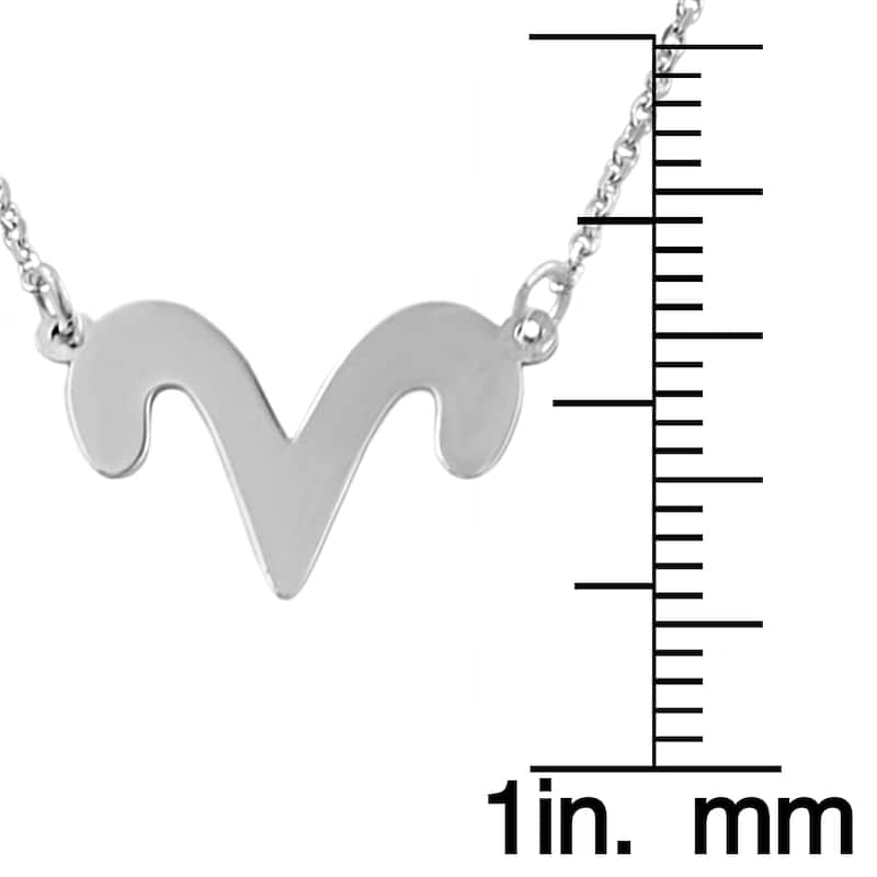 Rhodium Plated Sterling Silver Zodiac Necklace (18 inches)