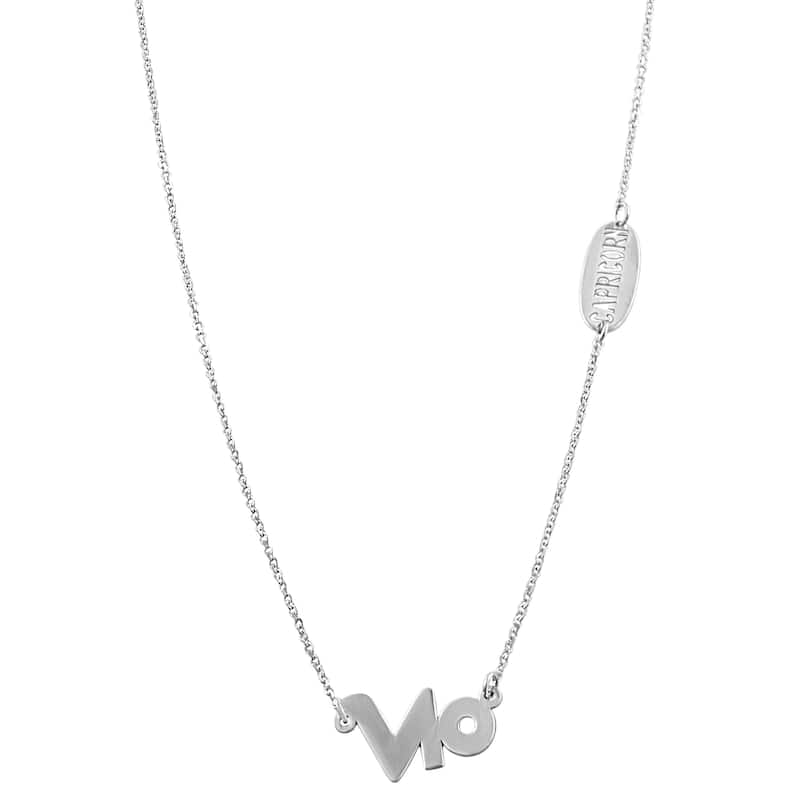 Rhodium Plated Sterling Silver Zodiac Necklace (18 inches) - capricorn